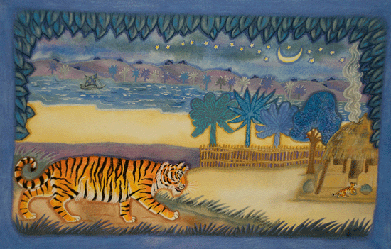 Tiger and the Tiger Child at Night