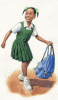 Schoolgirl with satchel